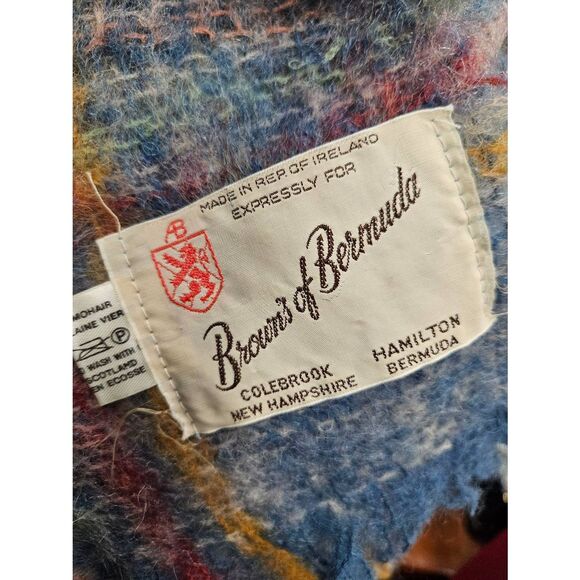 Browns Of Bermuda Rep of Ireland Lambswool Vintage Plaid Scarf - Picture 3 of 3
